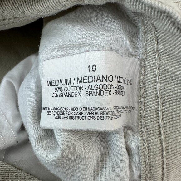 Gloria Vanderbilt Straight Leg Hand Painted Leaves Women's size 10 Beige Jeans - Picture 4 of 5